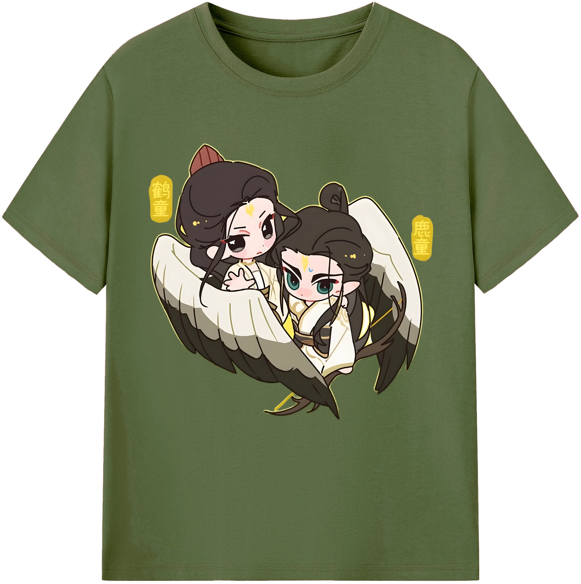 （画像用） Ne Zha 2 ナタ 魔童の大暴れ 綿100％半袖Tシャツ（フロントプリント）
